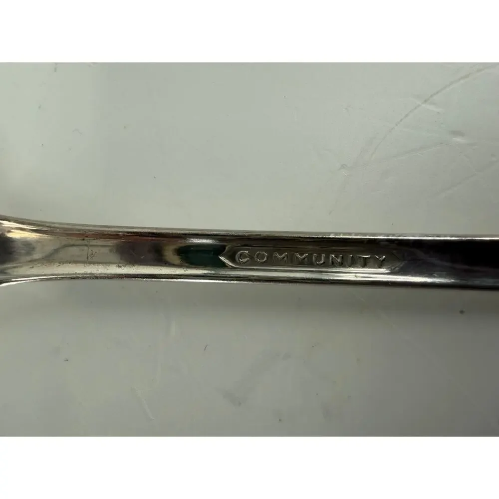 Oneida Community Evening Star Silverplate Dinner Forks 1950s Vintage Lot of 8